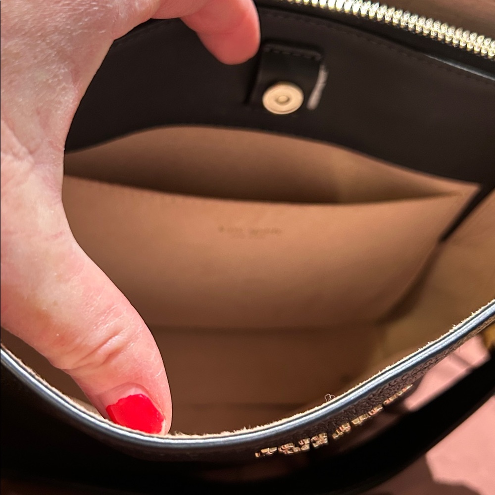 Kate Spade Black Shoulder Bag pebble leather.like new. this bag comes w! twilly - Picture 10 of 11